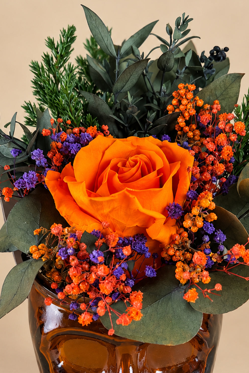 Skull Halloween Orange 1 Ud.