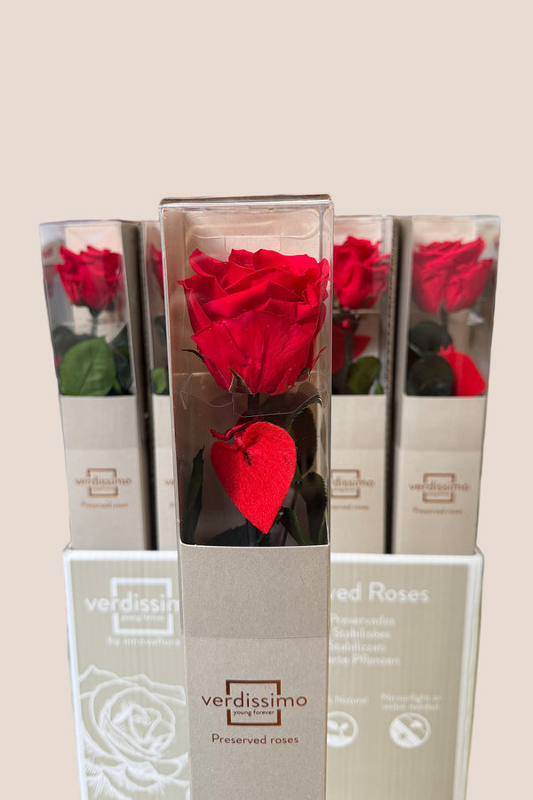 Amorosa Red Stem Heart - Pack 20 u.