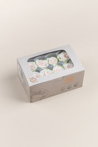 Blanc / Rose pastel / Vert pastel