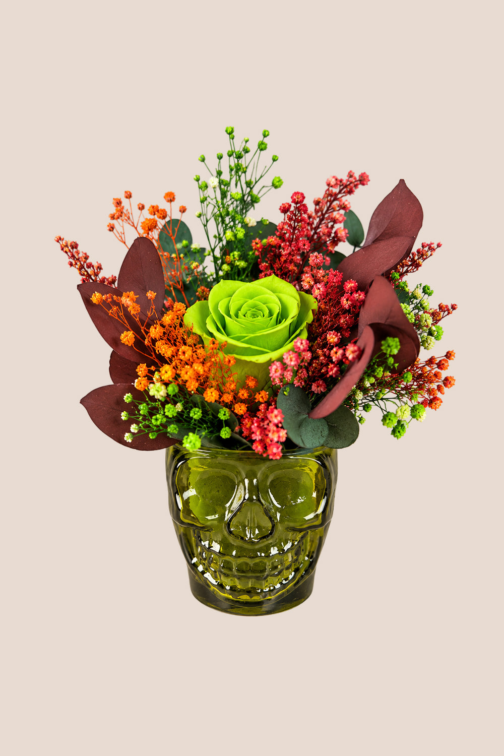 Skull Halloween Lime Green 1 Ud.