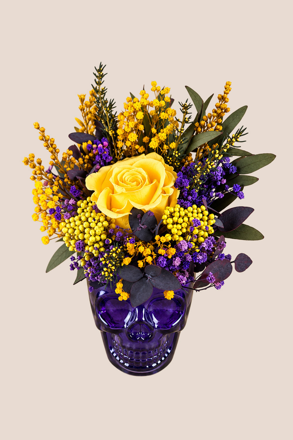 Skull Halloween Bright Yellow 1 Ud.