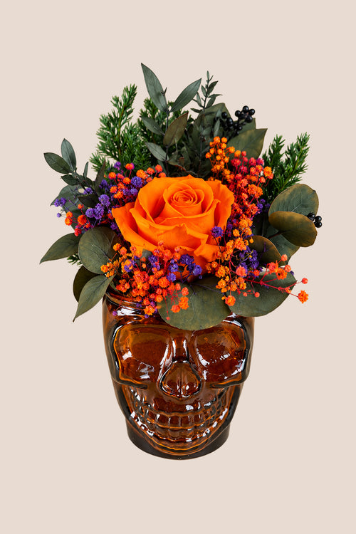Skull Halloween Orange 1 Ud.